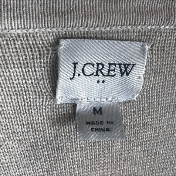 J.CREW Sweater  Women Sz: M 
Tan Open Cardigan Juliette Cotton Sweater Cardigan - Picture 7 of 10